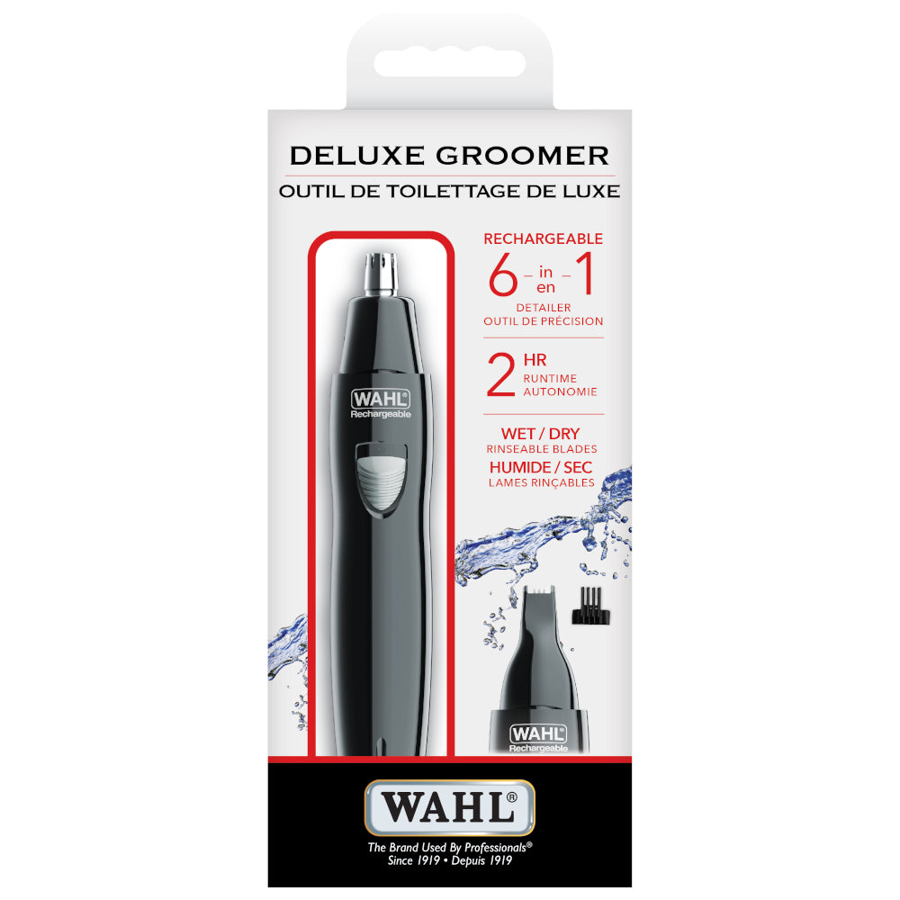Men's Grooming Kit Wahl Deluxe Nose Hair Trimmer and Grooming Kit for Ears, Nose and Brows - Rinses Clean - 5556