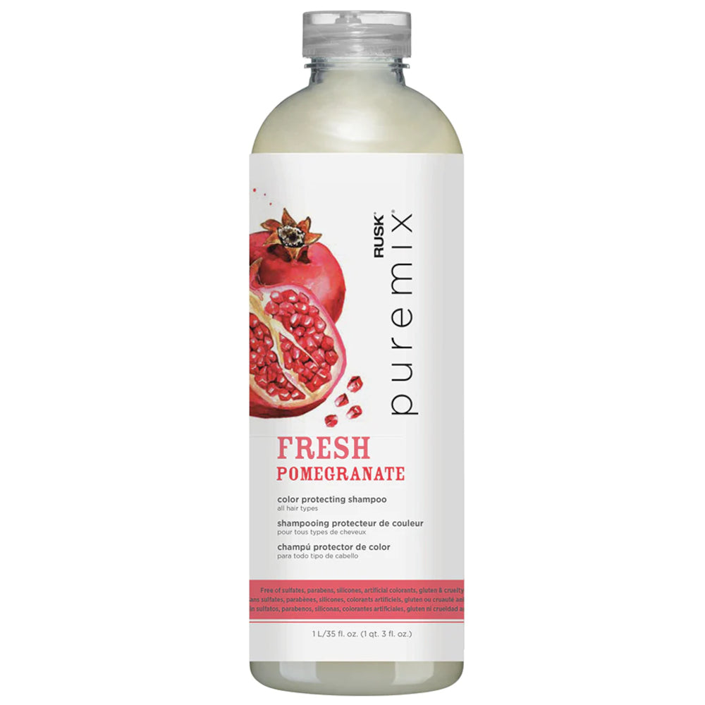 Rusk Puremix Color Protecting Shampoo - Fresh Pomegranate  - 1 L - 35 oz.