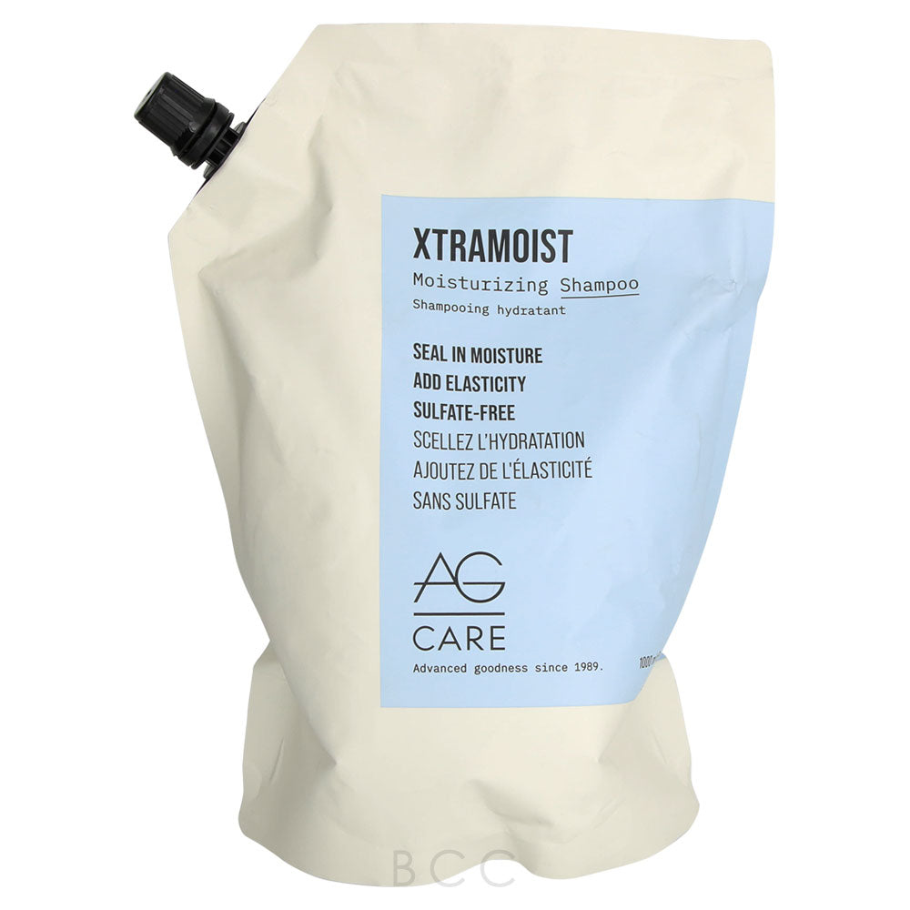 AG Xtramoist Shampoo 1 L - No salt. No PABA. No parabens. No gluten. No DEA. No animal testing.