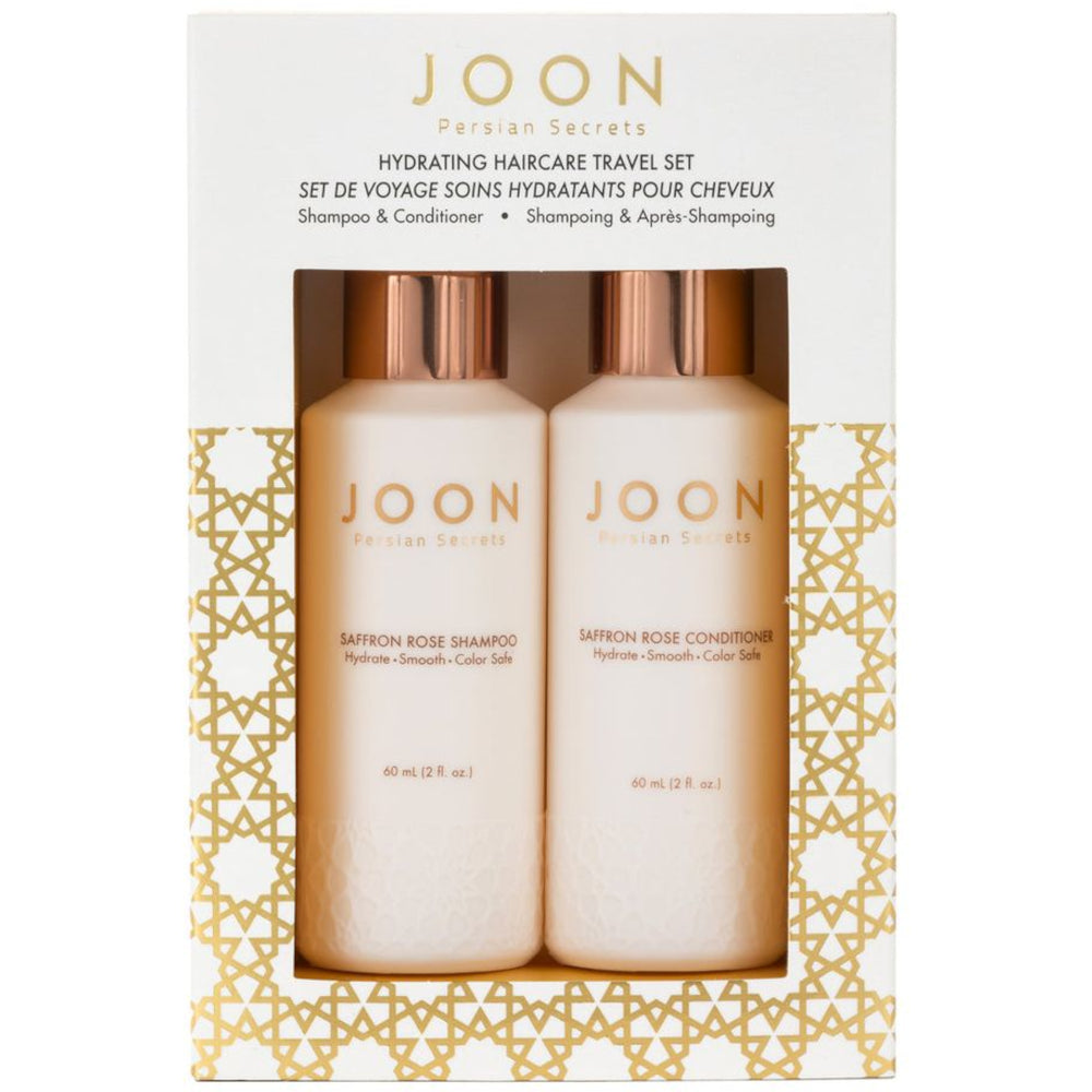 Joon Hydrating Haircare Travel Set - Saffron Rose Shampoo & Saffron Rose Conditioner