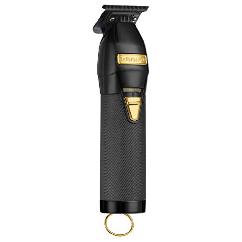 BaBylissPRO BlackFX Skeleton Trimmer for Hair and Beard - FX787BN - Cord/Cordless - High-torque - Black and Gold FX
