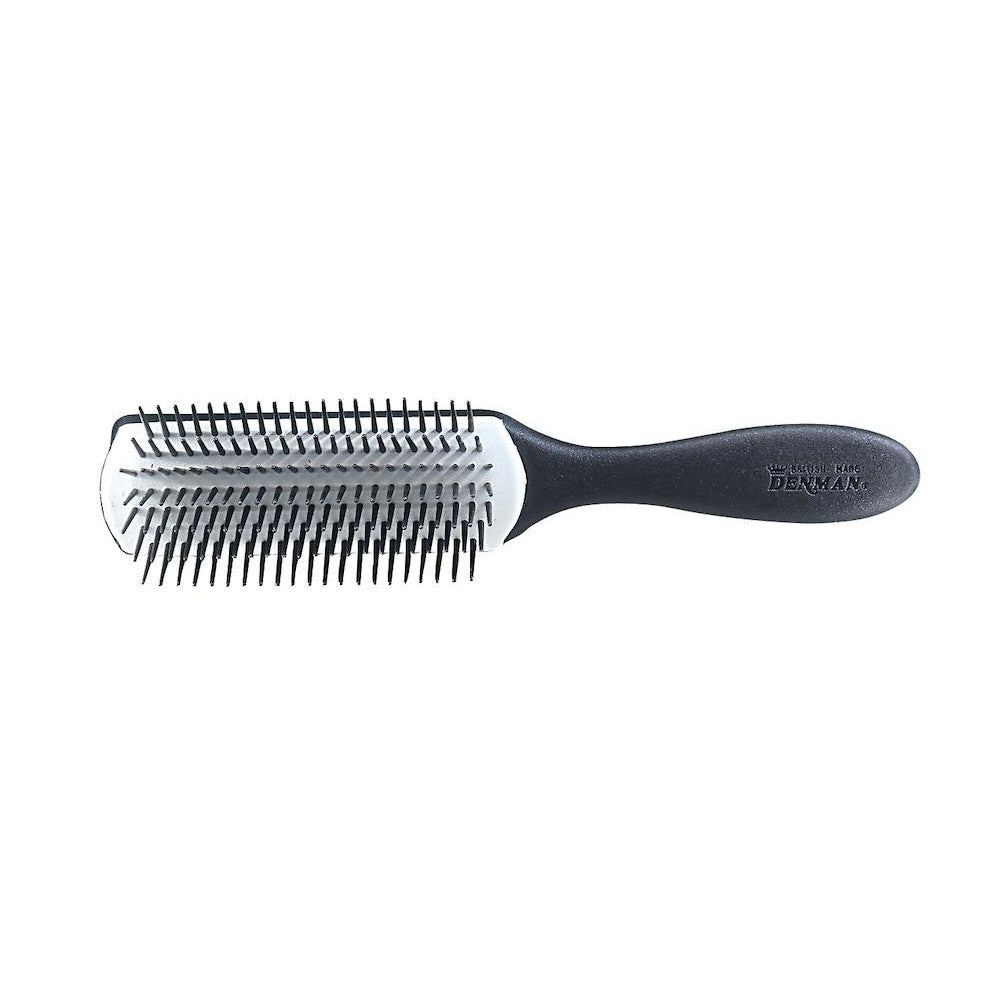 Denman 7 Row Classic Styling Brush Black and White