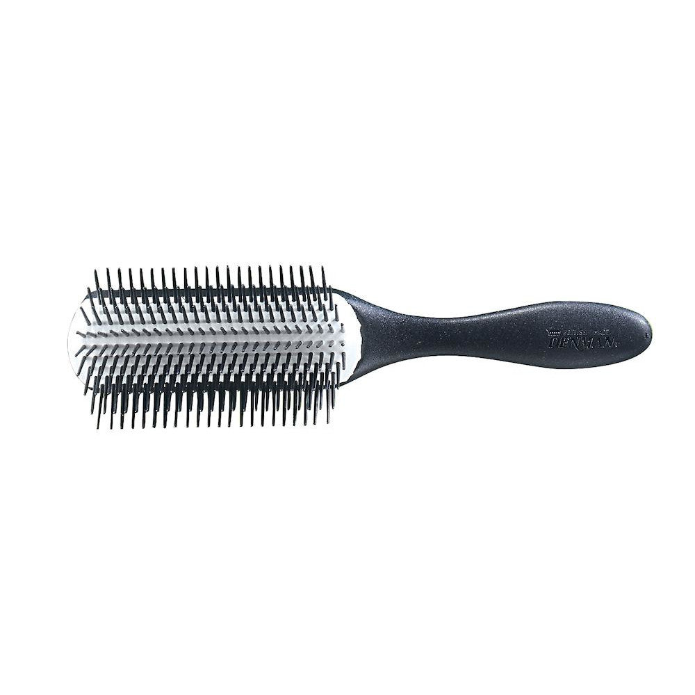 Denman 9 Row Classic Styling Brush Black and White