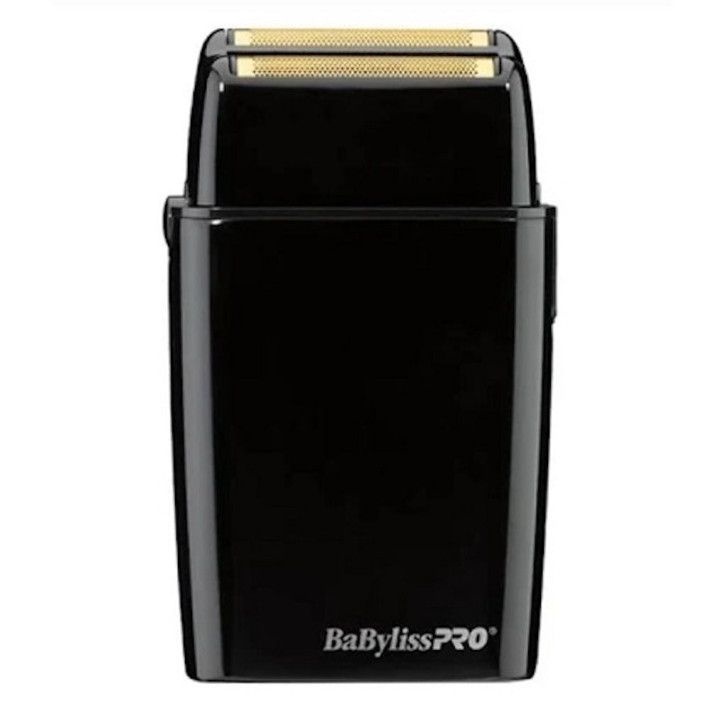 BaBylissPRO BlackFX Metal Double Foil Shaver - For Extra-Close Shave On Face, Neck, and Hairline - FXFS2B