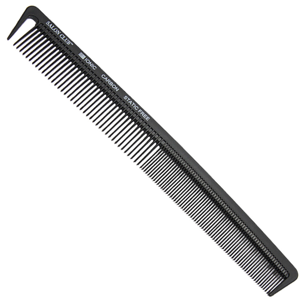 Hair Cutting Comb - Static Free, Ionic, Carbon Cutting Comb for Barbers & Stylists - 602A - Model : # SCCC-01 Salon Club 