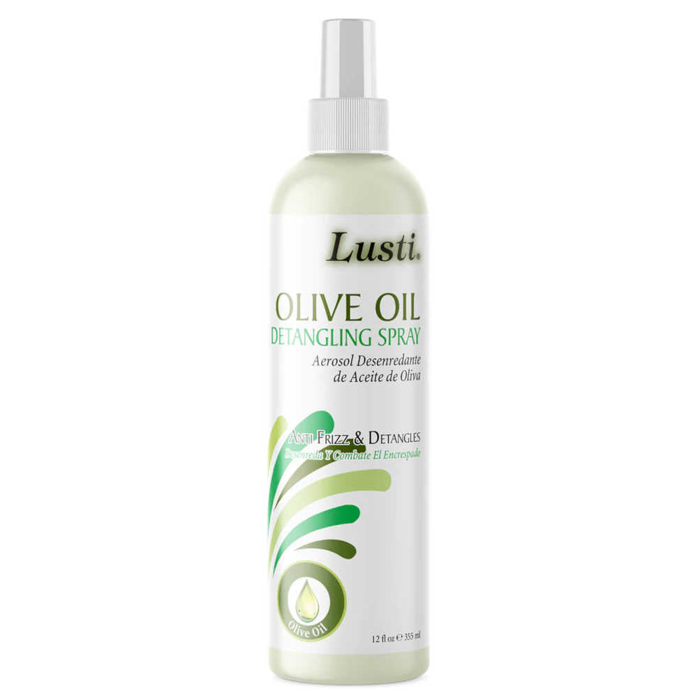 Lusti Olive Oil Detangling Spray 355 mL - For Detangling & Anti-Frizz