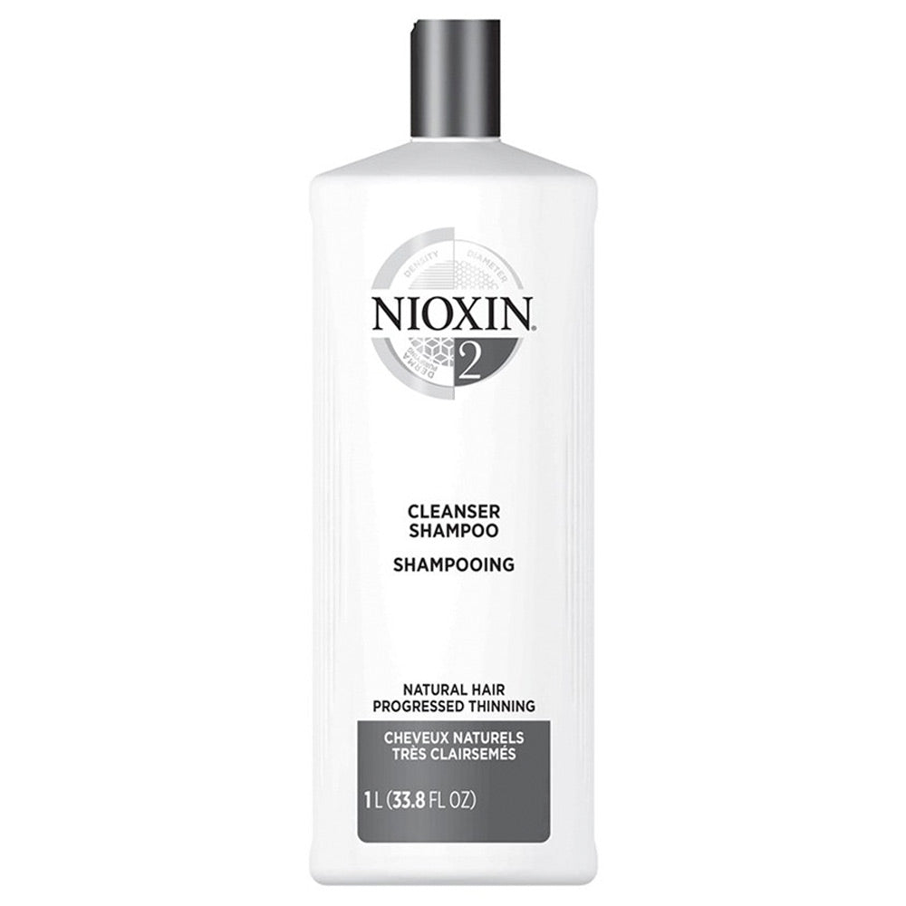 Nioxin System #2 - Cleanser Shampoo - 1 Litre - Natural Hair.  Progressed Thinning.