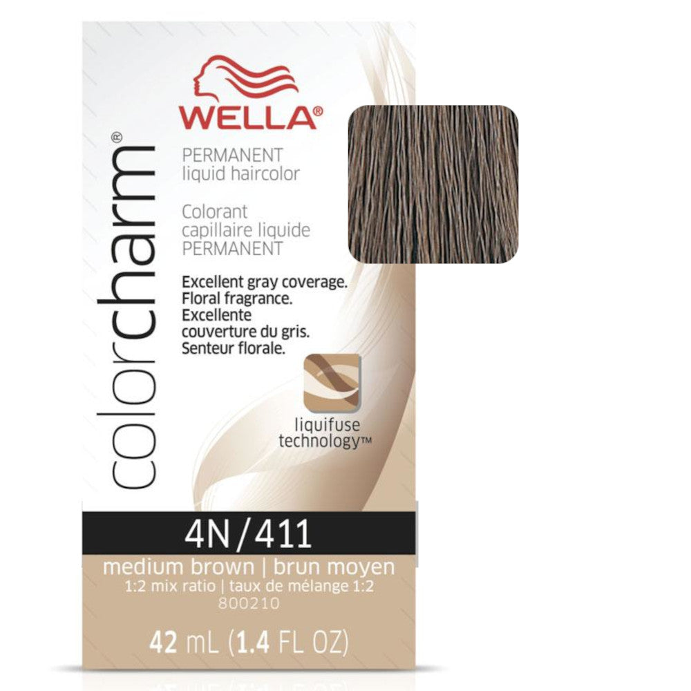 Wella Color Charm Permanent Liquid Hair Colour 4N/411