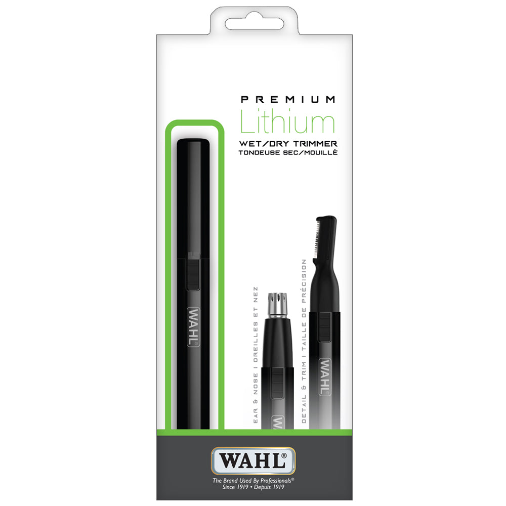 Men's Grooming Kit Wahl Nose Hair Trimmer - Premium Lithium Wet/Dry Trimmer for Ear, Nose and Detail Trimming - 5536
