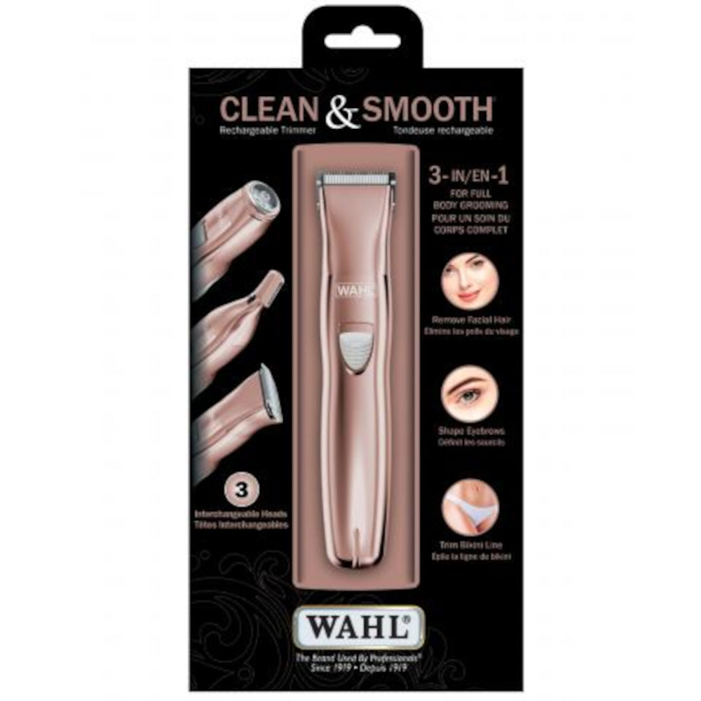 Wahl Ladies Grooming Kit - Clean & Smooth Rechargeable Trimmer for 3-i –