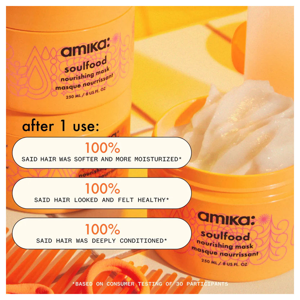 Amika Soulfood Nourishing Mask 250 mL / 8 oz. 7x More Conditioning for Deep Hydration