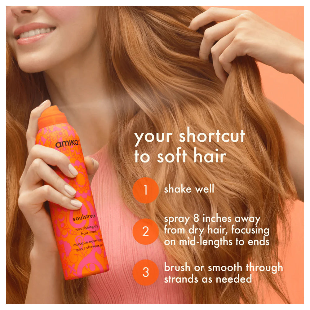Amika Soulstruck Nourishing Dry Hair Mask 200 mL / 5.3 oz. Quick Fix For Soft, Hydrated Hair In Seconds on the Go