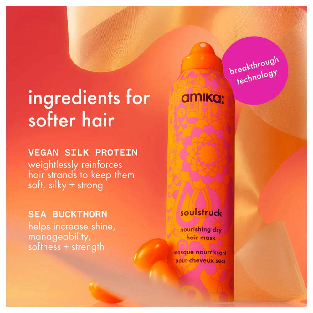 Amika Soulstruck Nourishing Dry Hair Mask 200 mL / 5.3 oz. Quick Fix For Soft, Hydrated Hair In Seconds on the Go