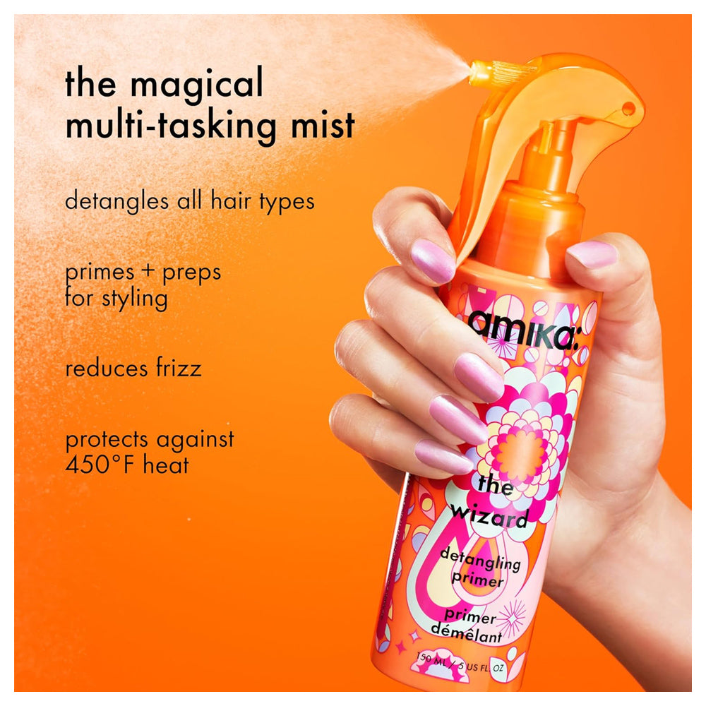 Amika The Wizard Detangling Hair Primer 150 mL / 5 oz. Detangles and Gives Heat Protection and Ultra-Hydration