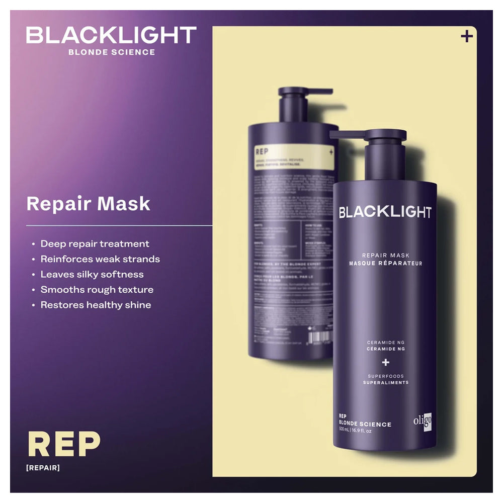 Blacklight Repair Mask 200 mL - 6.8 oz. - Blonde Science Made in Canada