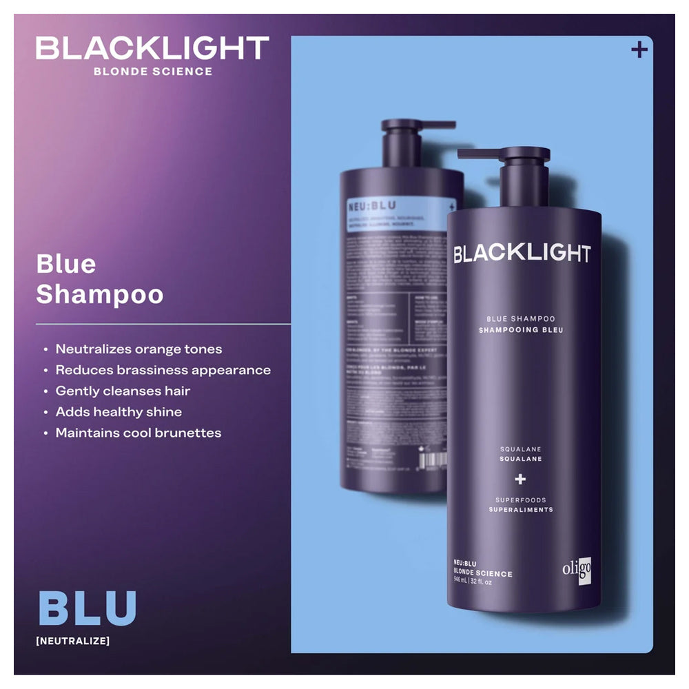 Blacklight Blue Shampoo 300 mL - 10.1 oz. - Blonde Science Made in Canada