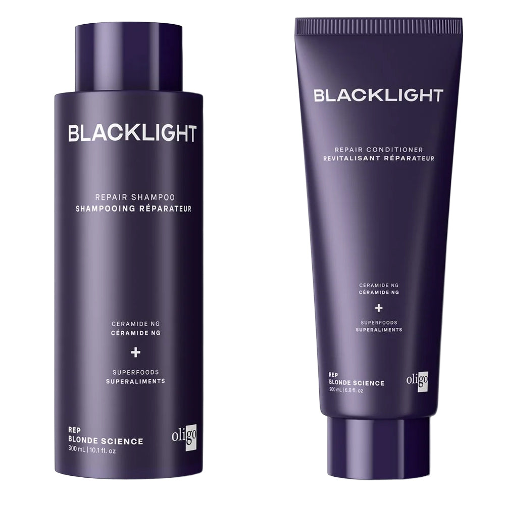 Blacklight Duo Repair Shampoo 300 mL - 10.1 oz. and Conditioner 200 mL - 6.8 oz. - Blonde Science Made in Canada