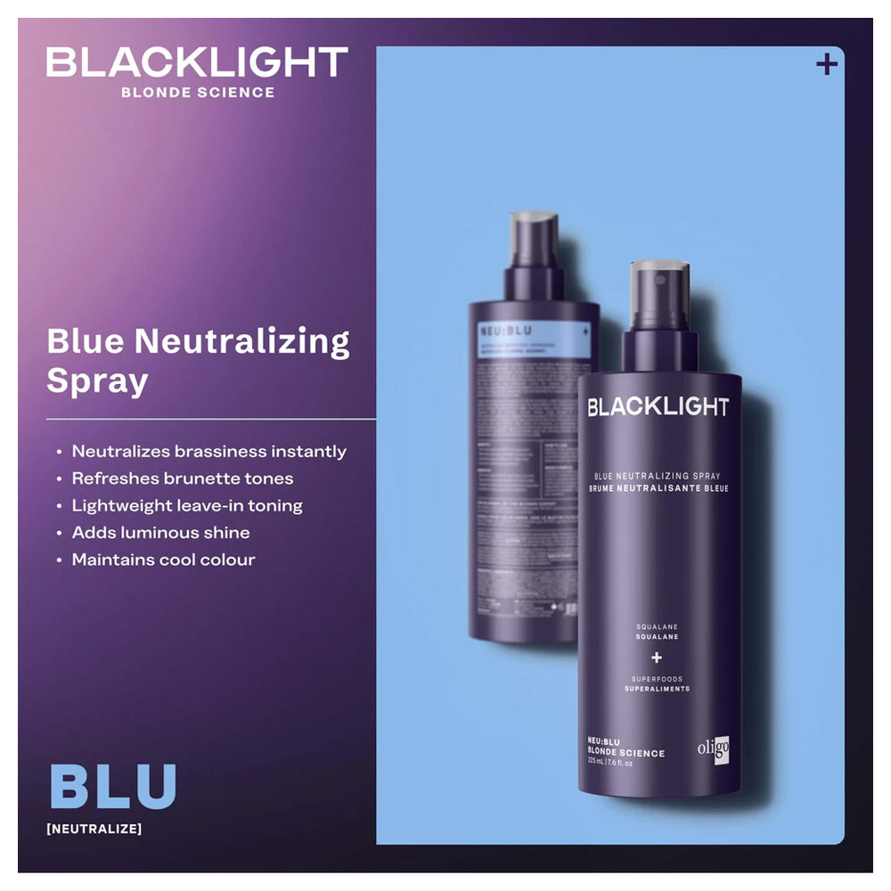 Blacklight Blue Neutralizing Spray 225 mL - 7.6 oz. - Blonde Science Made in Canada