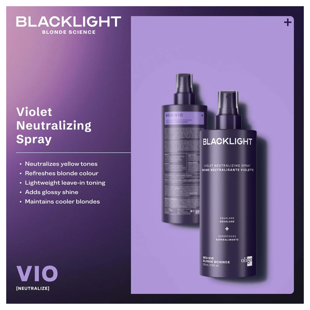 Blacklight Violet Neutralizing Spray 225 mL - 7.6 oz. - Blonde Science Made in Canada