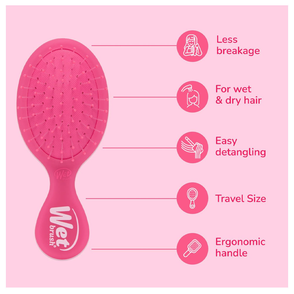 Wet Brush Pro Mini Detangler - Frost Pink - IntelliFlex Bristles