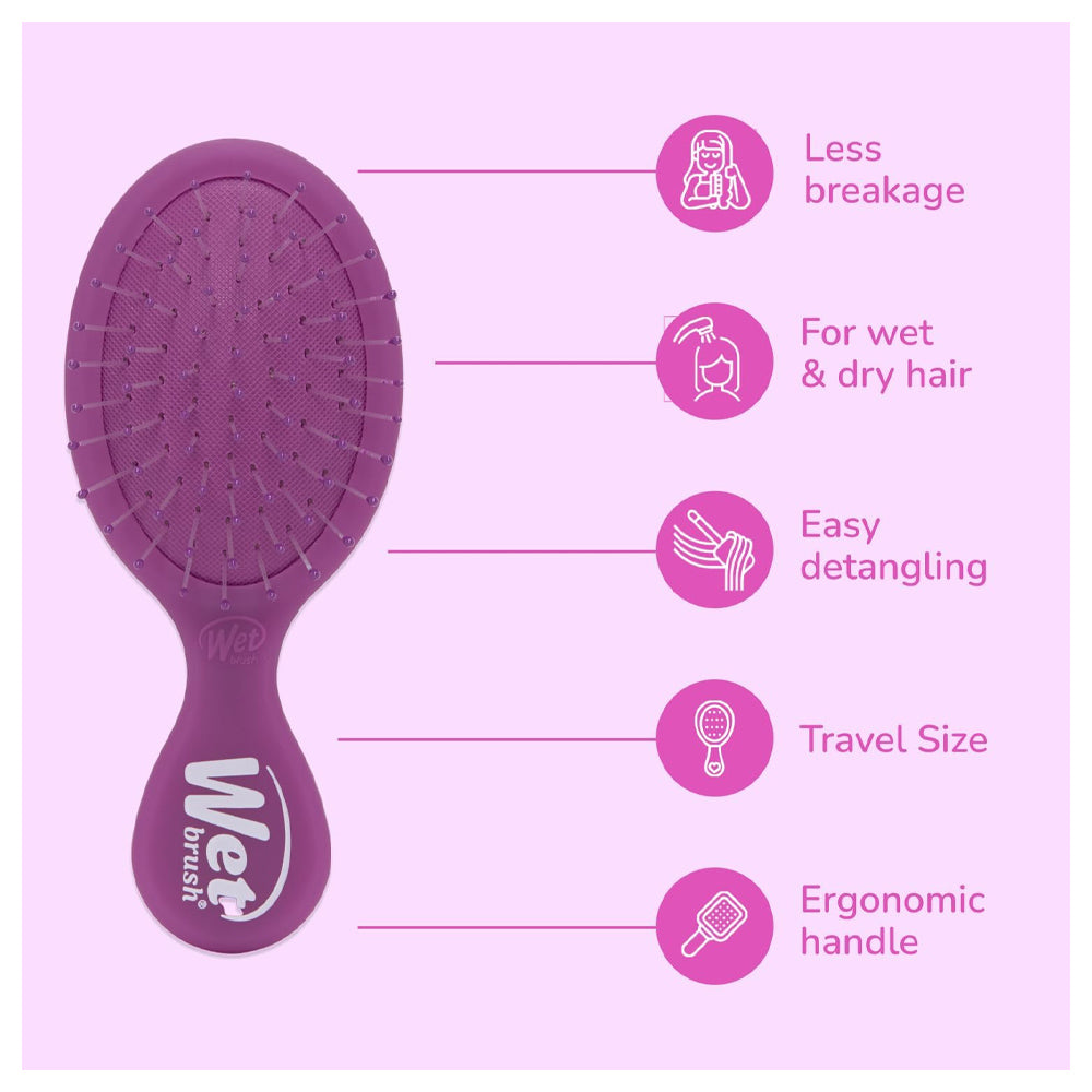 Wet Brush Pro Mini Detangler - Purple Frost - IntelliFlex Bristles