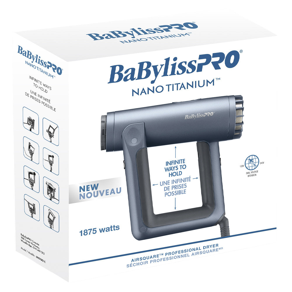 BaBylissPRO Nano Titanium Airsquare Professional Dryer BNTASQ1C | The Signature Collection
