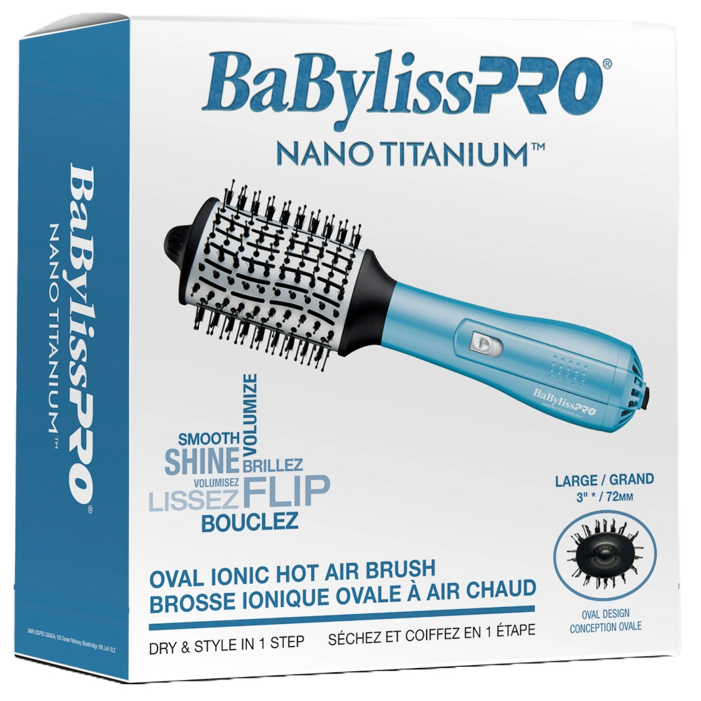 Babyliss Nano Titanium Oval Ionic Hot Air Brush 3"
