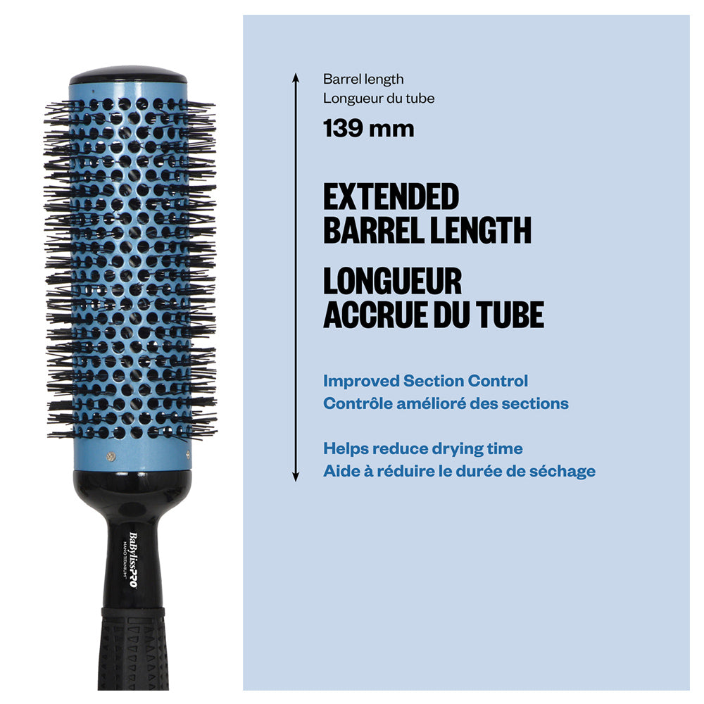 BaBylissPRO Nano Titanium Extra-Long Professional Brush (25 mm) - Round Brush - Blowouts - Heat Resistant