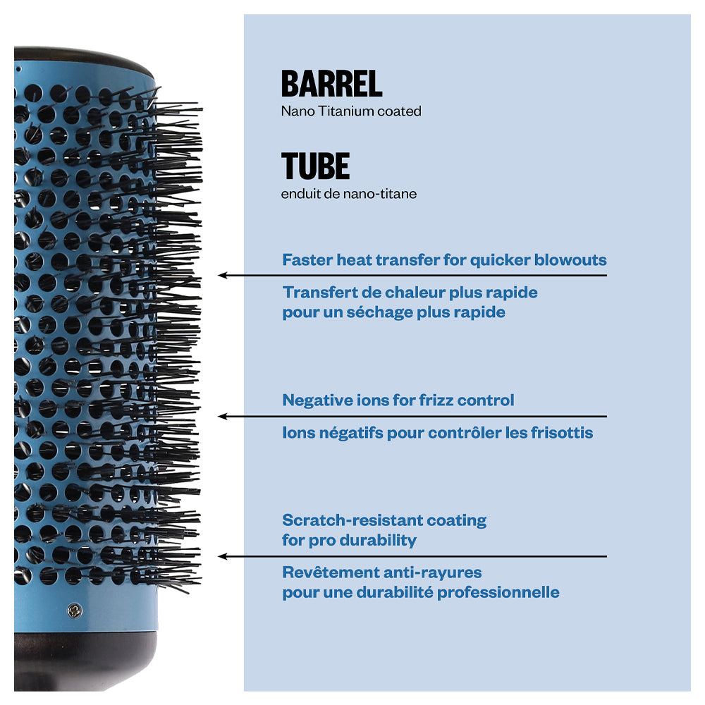 BaBylissPRO Nano Titanium Extra-Long Professional Brush (25 mm) - Round Brush - Blowouts - Heat Resistant