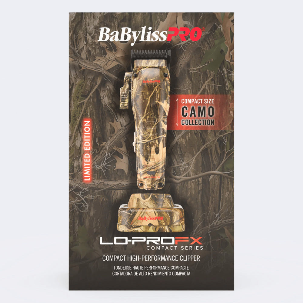 BaBylissPRO Camo Duo Clipper & Trimmer with Stands - FX82CAM - FX72CAM - LO-PROFX Compact Limited Edition Collection