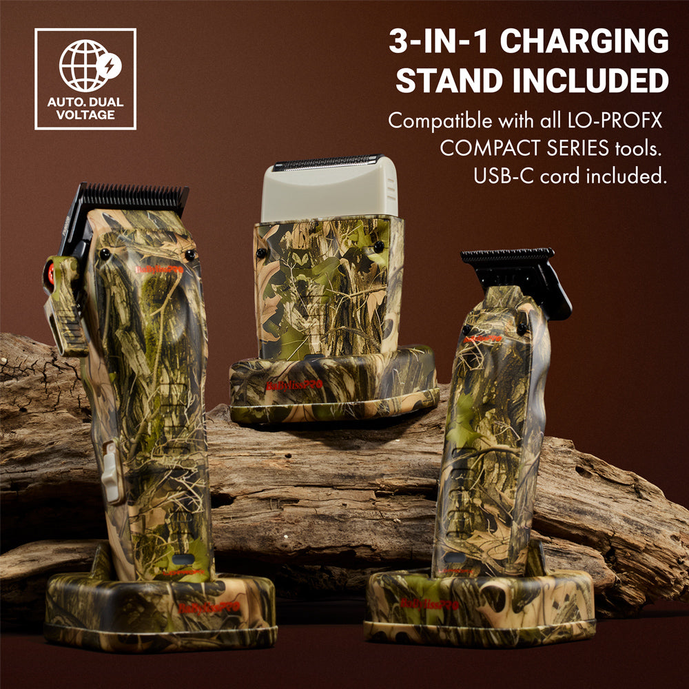 BaBylissPRO Camo Trimmer & Stand FX72CAM - LO-PROFX Compact Limited Edition Camo Collection