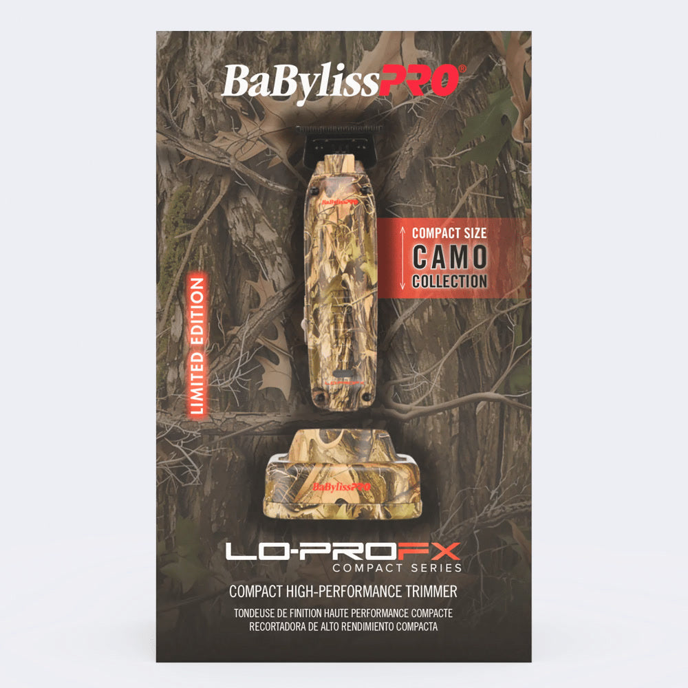 BaBylissPRO Camo Trimmer & Stand FX72CAM - LO-PROFX Compact Limited Edition Camo Collection