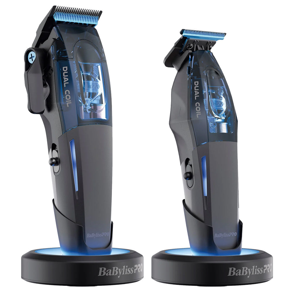 BaBylissPRO Combo Dual-Coil Motor&nbsp;FX95C Clipper and&nbsp;FX95T Trimmer with Charging Stands