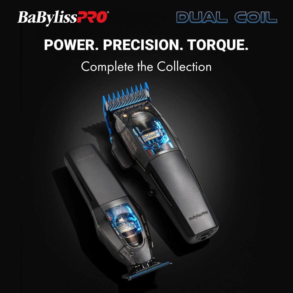 BaBylissPRO Combo Dual-Coil Motor Clipper & Trimmer with Charging Stands FX95C & FX95T - Super Power Motors
