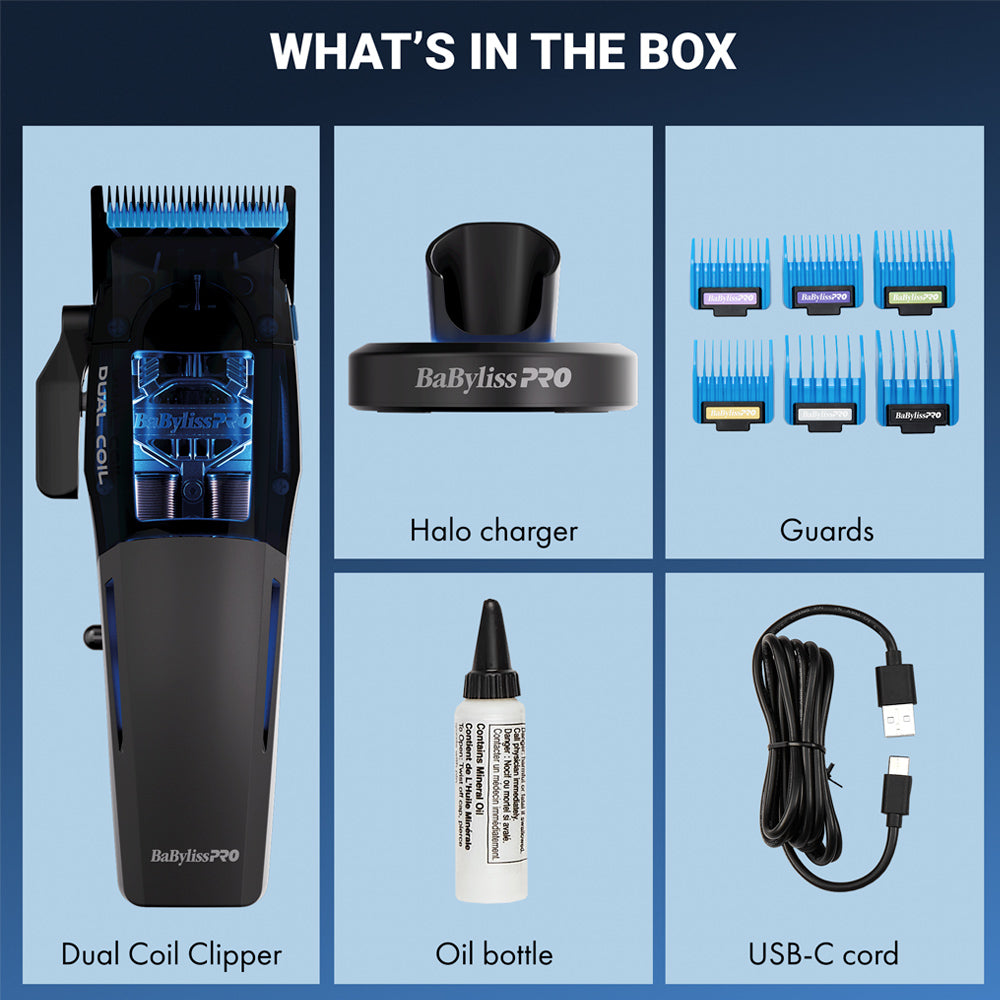 BaBylissPRO Combo Dual-Coil Motor Clipper & Trimmer with Charging Stands FX95C & FX95T - Super Power Motors