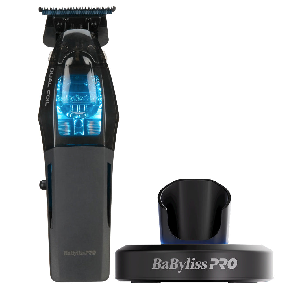 BaBylissPRO Dual-Coil Motor Trimmer with Charging Base FX95T - Super Power 8,500 RPM and MIM T-Blade