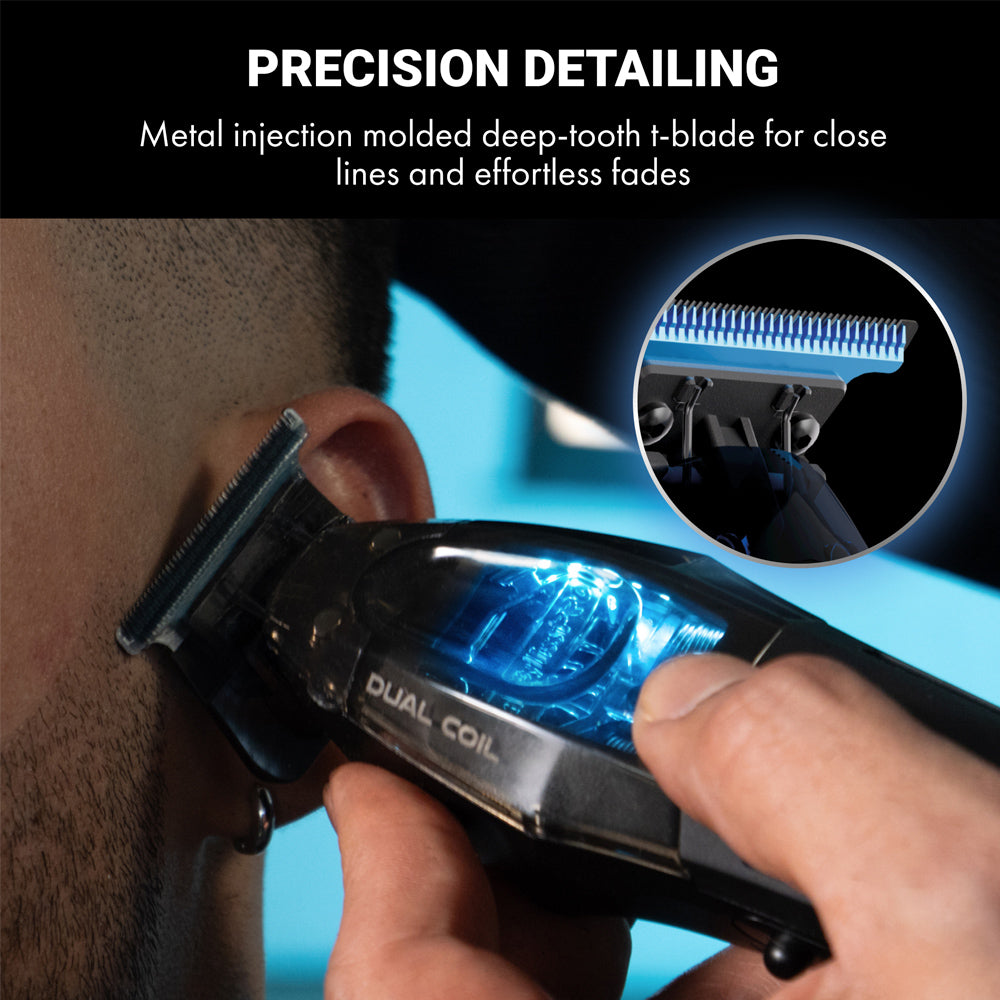 BaBylissPRO Dual-Coil Motor Trimmer with Charging Base FX95T - Super Power 8,500 RPM and MIM T-Blade