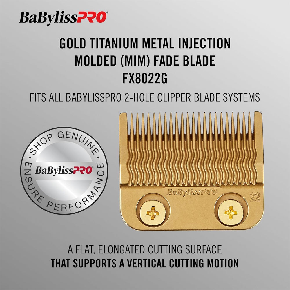 BaBylissPRO FX822G - Gold Clipper Replacement Precision Fade Blade - Fits FX870, FX825, FX673, FX899, FX829