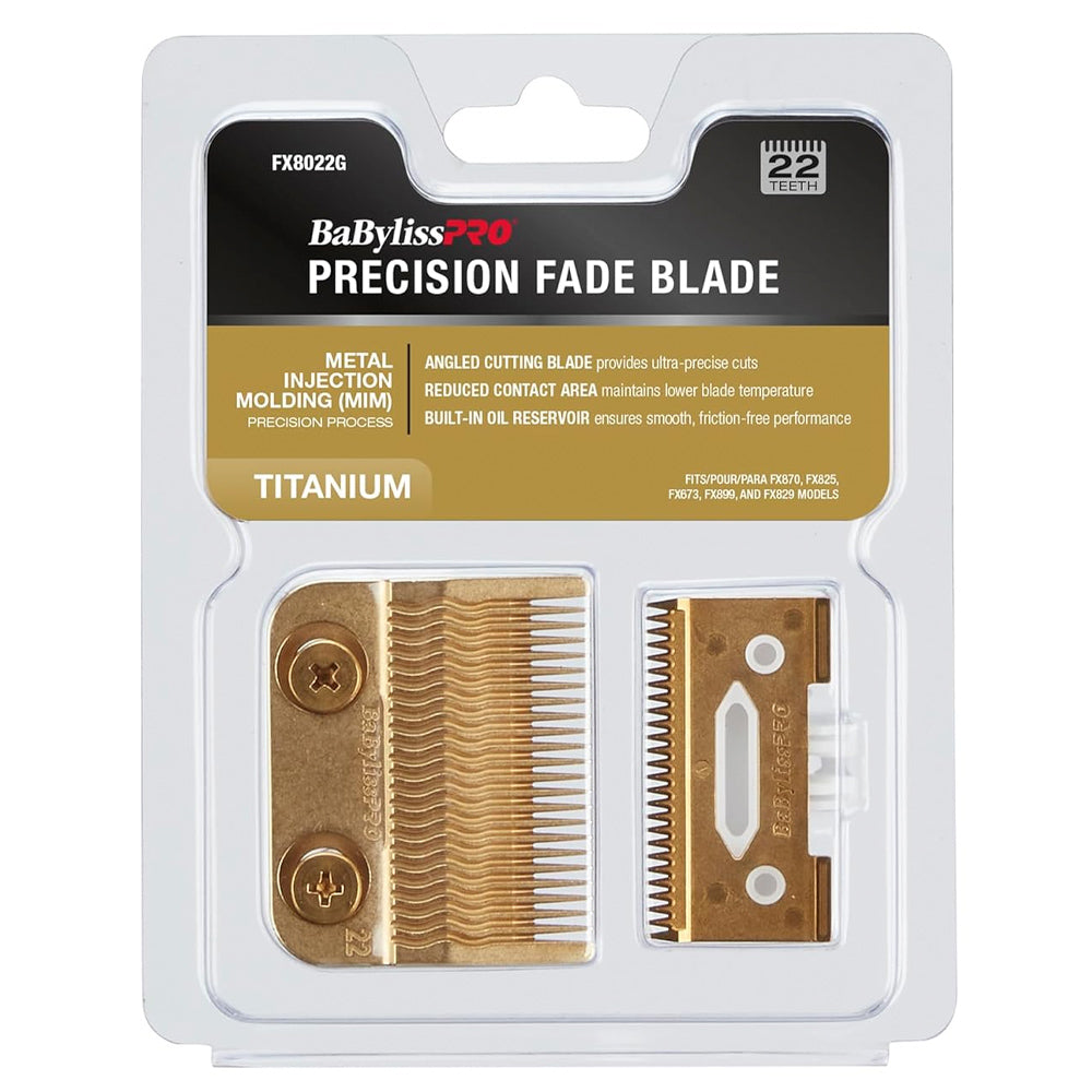 BaBylissPRO FX822G - Gold Clipper Replacement Precision Fade Blade - Fits FX870, FX825, FX673, FX899, FX829