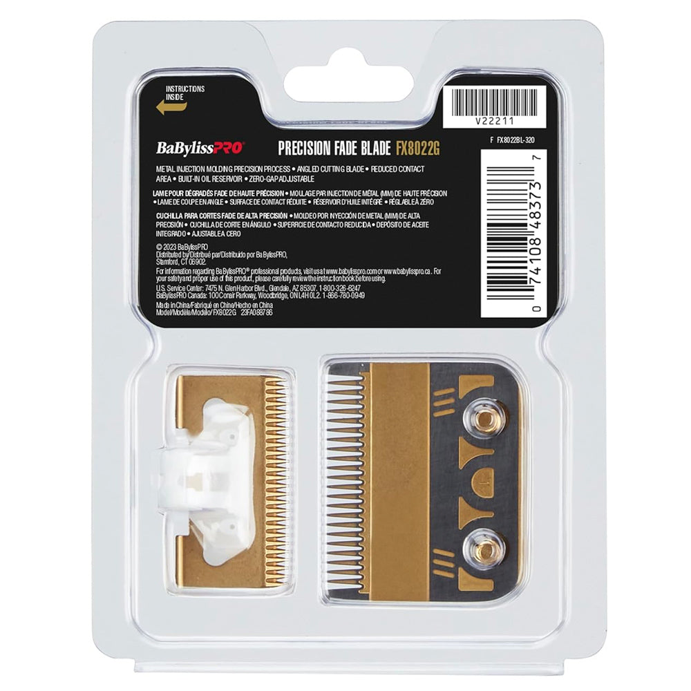 BaBylissPRO FX822G - Gold Clipper Replacement Precision Fade Blade - Fits FX870, FX825, FX673, FX899, FX829