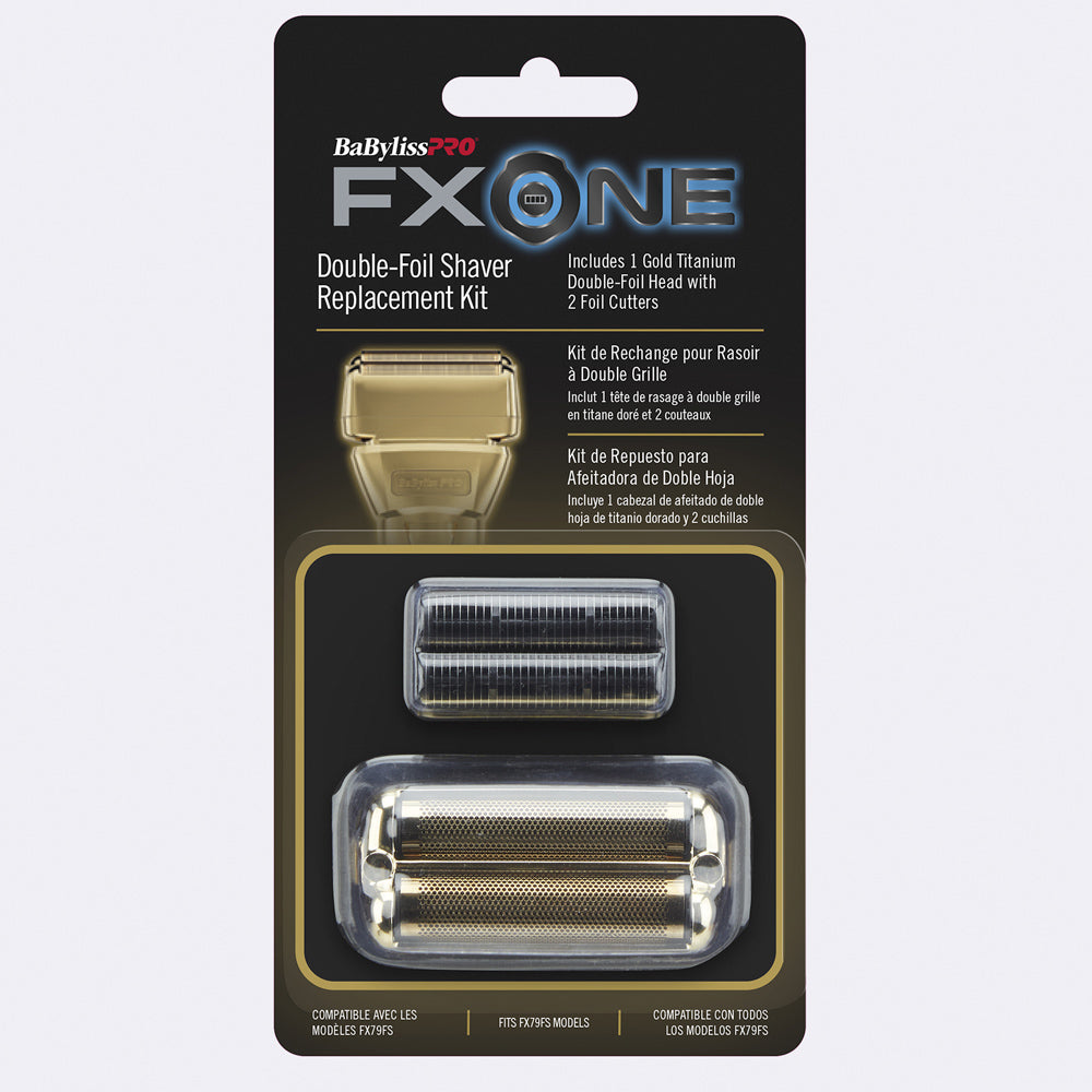 BaBylissPRO FXONE Replacement Foils and Cutters Gold FX79RF2G - For the FXONE Double Foil Shaver