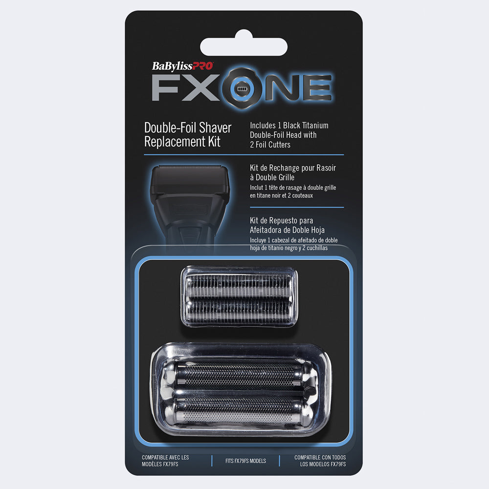 BaBylissPRO FXONE Replacement Foils and Cutters Matte Black FX79RF2MB - For the FXONE Double Foil Shaver