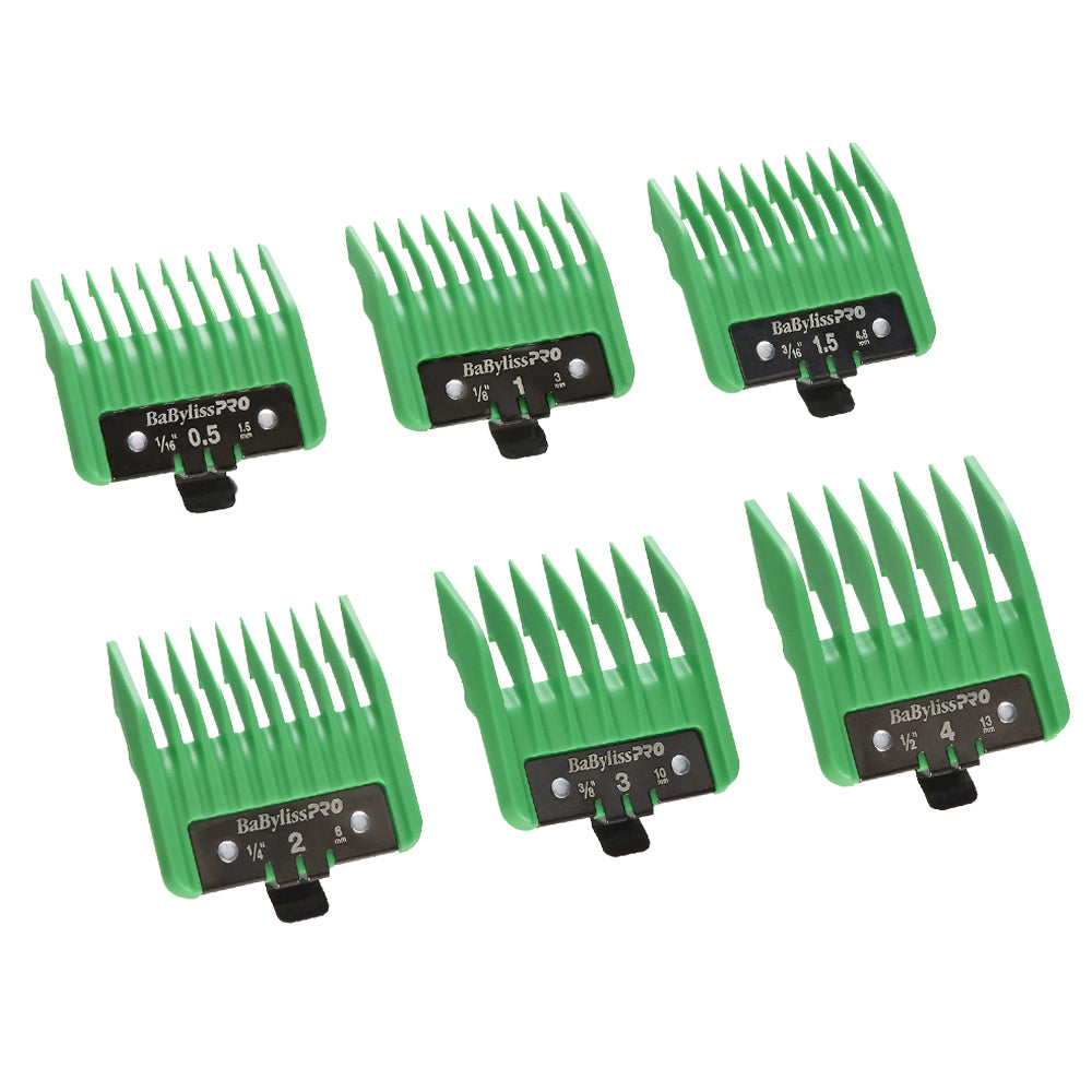 BaBylissPRO Green Precision Clipper Guards Green FXPCG2
