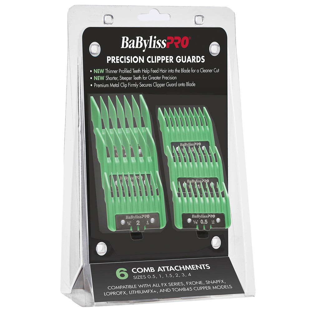 BaBylissPRO Green Precision Clipper Guards Green FXPCG2