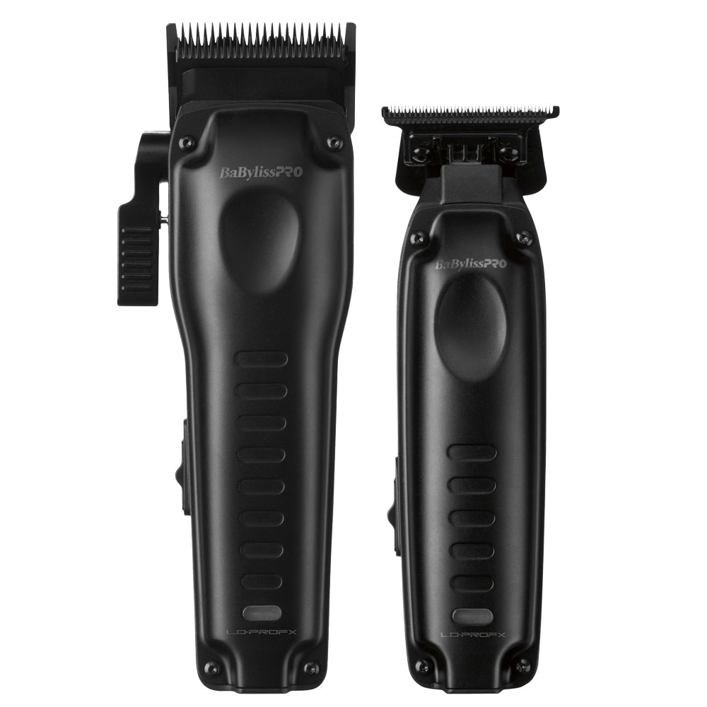 BaBylissPRO LO-PROFX Limited Edition Black Set - Compact Series Clipper & Trimmer Prepack FX8272PKMB