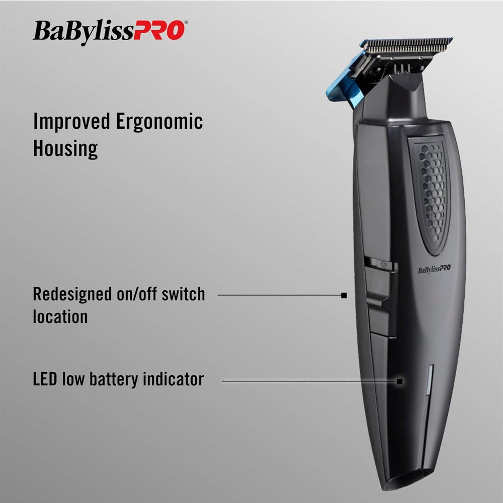 BaBylissPRO LithiumFX FX773NMB Matte Black Trimmer - Cord/Cordless Lithium Dual Voltage Hair and Beard Trimmer