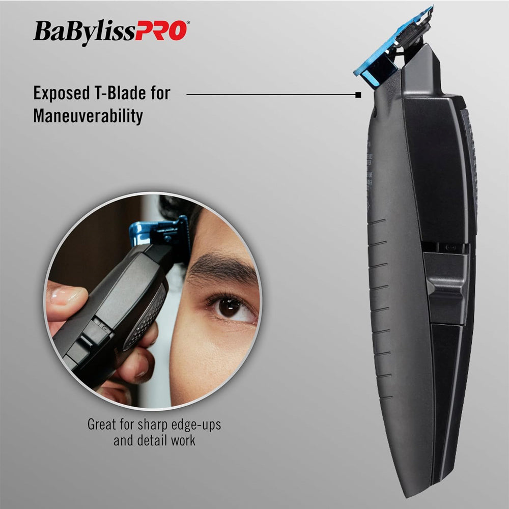 BaBylissPRO LithiumFX FX773NMB Matte Black Trimmer - Cord/Cordless Lithium Dual Voltage Hair and Beard Trimmer