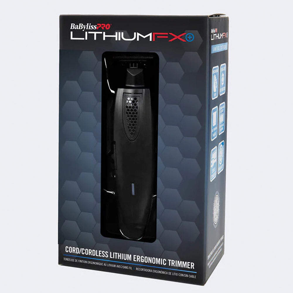 BaBylissPRO LithiumFX FX773NMB Matte Black Trimmer - Cord/Cordless Lithium Dual Voltage Hair and Beard Trimmer