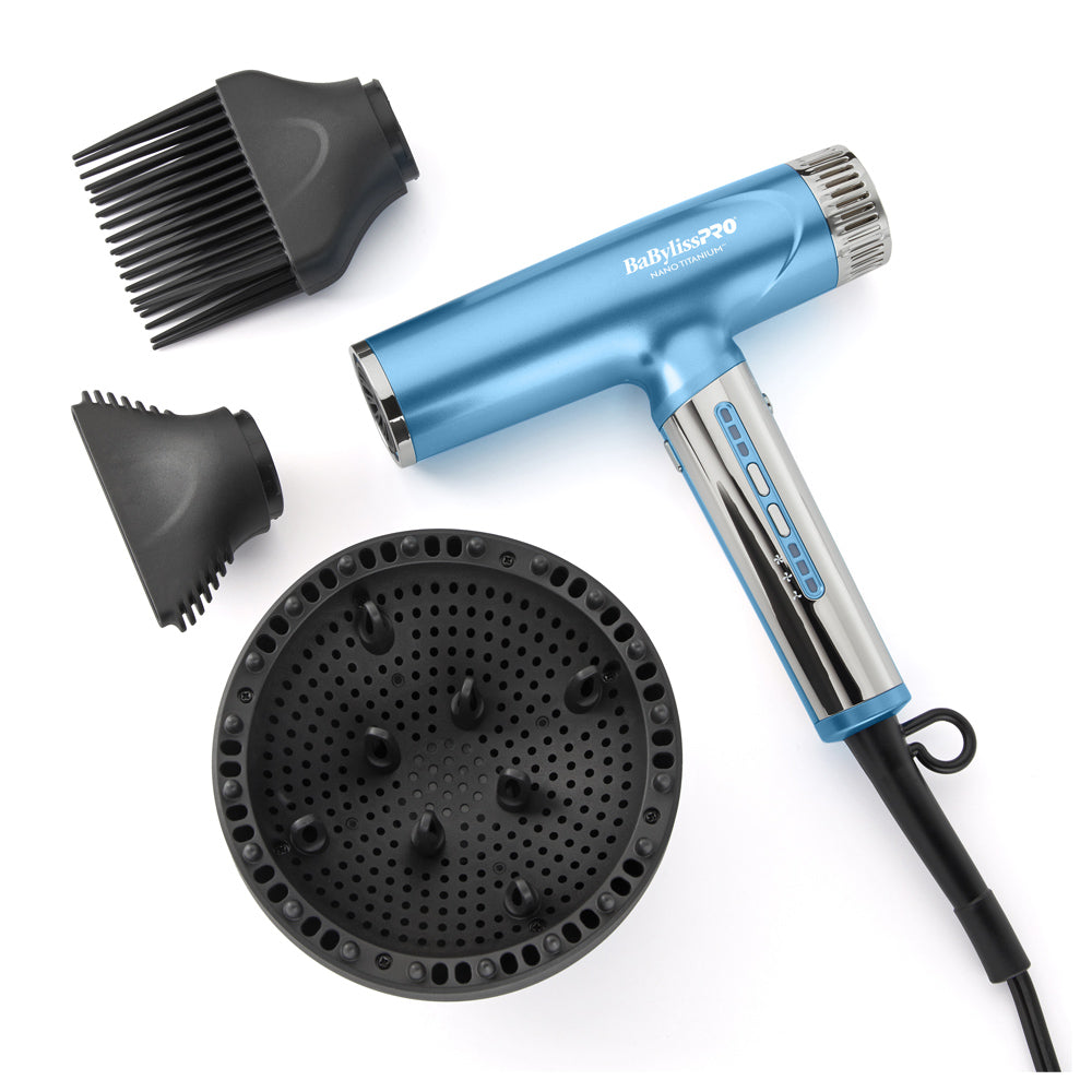BaBylissPRO Nano Titanium High-Speed Nano Light Hairdryer (Blue) - BNTC9200C