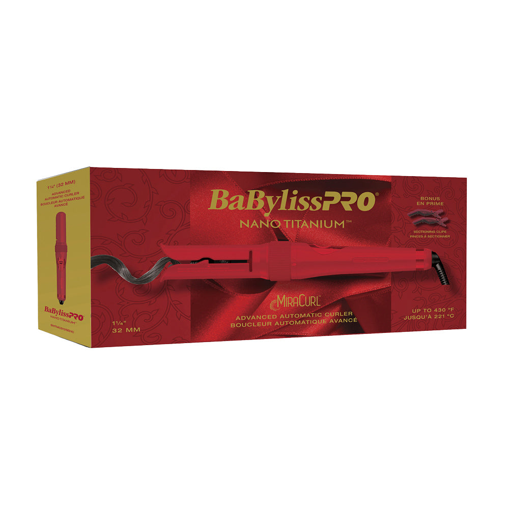 BaBylissPRO Nano Titanium MiraCurl™ 1-1/4" Advanced Automatic Curler (Euphoria Collection) BNTMCS125EHC